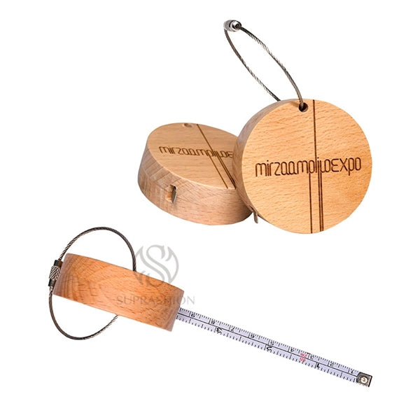 2m/6ft Woodiness Case Multi-Function Tape Measure Key Chain