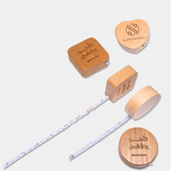 2m/6ft Woodiness Case Multi-Function Tape Measure Key Chain