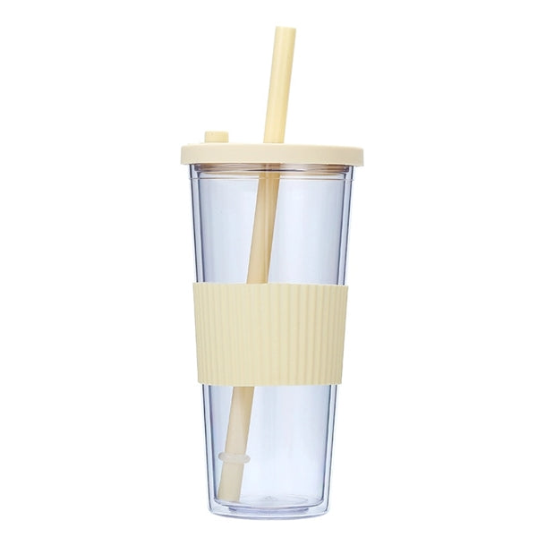 24OZ Plastic Tumbler with Lid and Straw