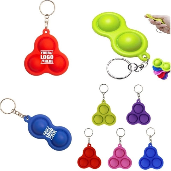 Keychain Push Pop Bubble Exercise Tool