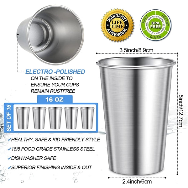 16oz Premium Stainless Steel Cup
