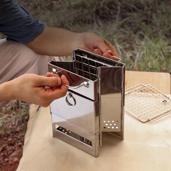 Foldable Outdoor Stainless Steel BBQ Stove