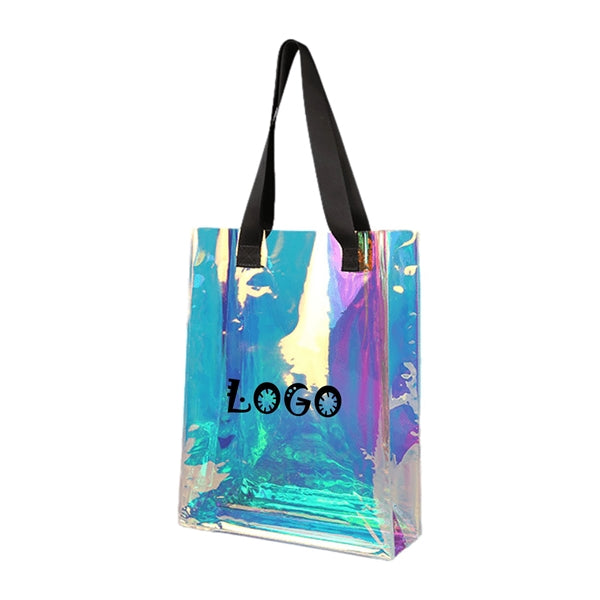 Holographic Iridescent Rainbow Pvc Tote Bag