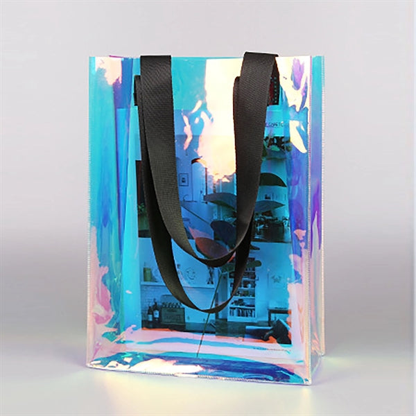 Holographic Iridescent Rainbow Pvc Tote Bag
