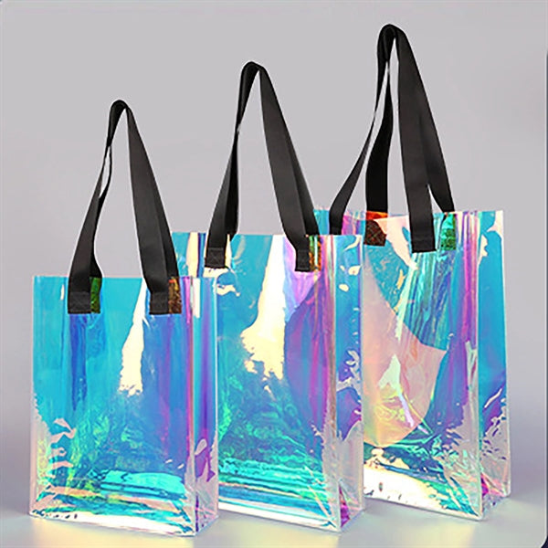 Holographic Iridescent Rainbow Pvc Tote Bag
