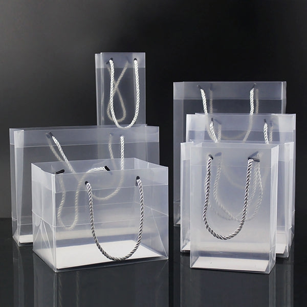 Large Transparent Frosted PP Gift Tote Bag