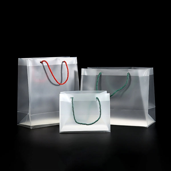 Large Transparent Frosted PP Gift Tote Bag