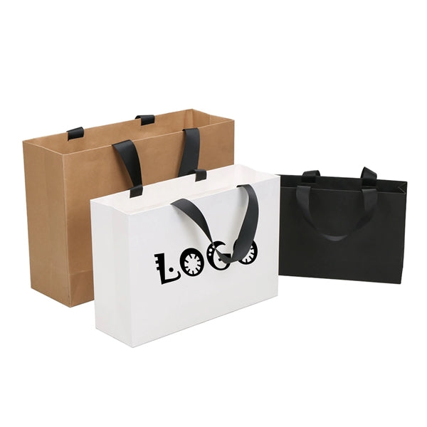 Cardboard Kraft Paper Laminated Shopping Tote Bag