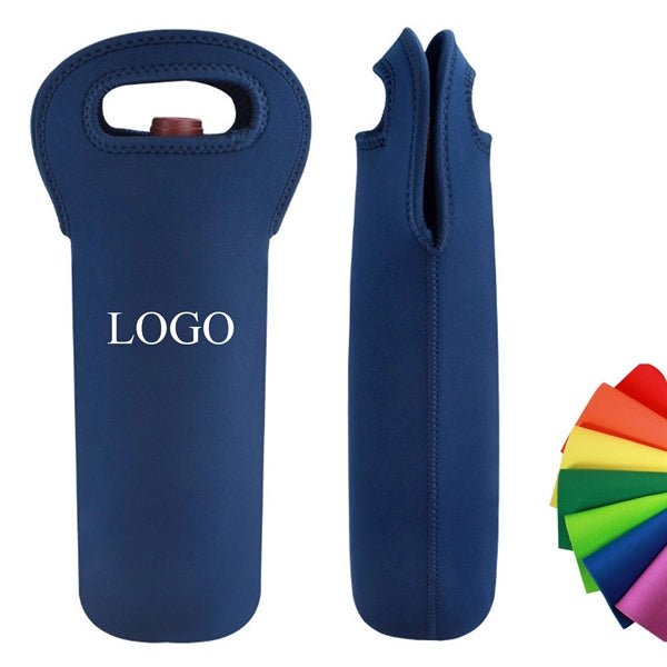 Neoprene Single Wine Bottle Holder Tote Bag