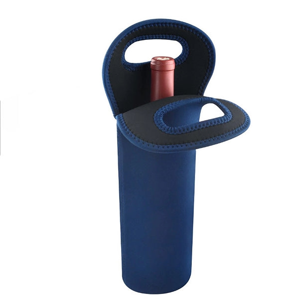 Neoprene Single Wine Bottle Holder Tote Bag