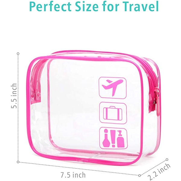Clear Toiletry Travel Makeup Cosmetic Bag for Women Men