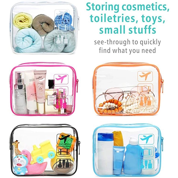 Clear Toiletry Travel Makeup Cosmetic Bag for Women Men