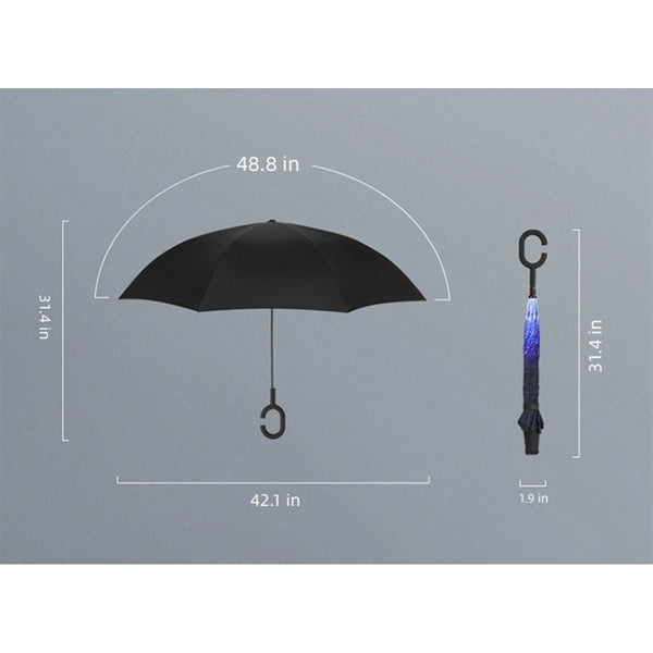 Reverse Long Double Layermen Sunny Rain Umbrella
