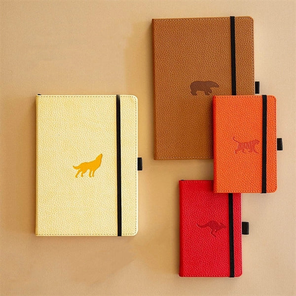A5 Hardcover Cream Wildlife Notebook 100GSM Squared