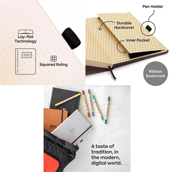 A5 Hardcover Cream Wildlife Notebook 100GSM Squared