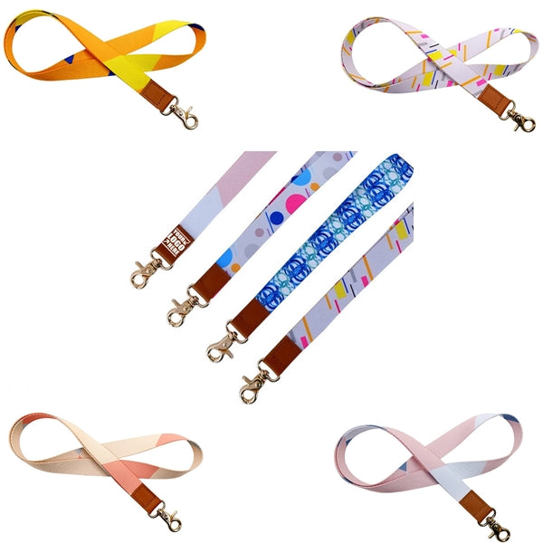 PU Leather Long Mobile Phone Work Card Lanyard