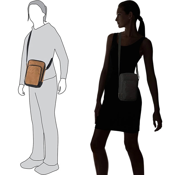 Unisex Durable Adjustable Crossbody Bag with Zipper Closure