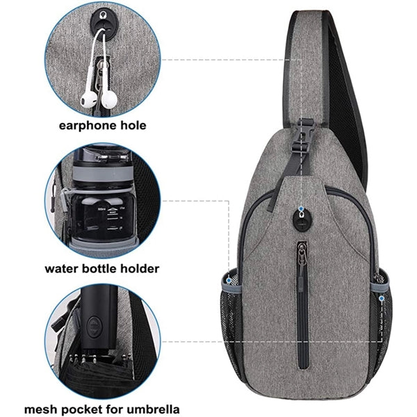 Travel Hiking Crossbody Sling Chest Backpack Bag