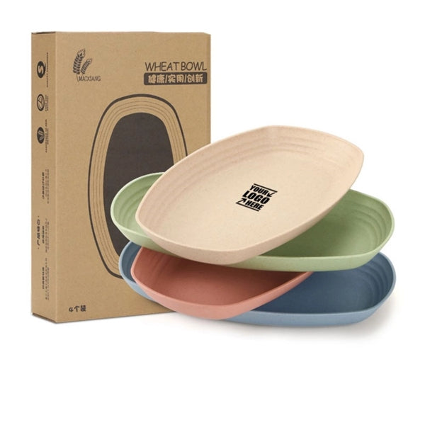 12" Microwave Safe Lunch Dinner Plates 4 Pieces Set