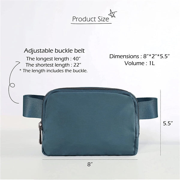 Adjustable Small Unisex Mini Belt Bag Waist Pouch