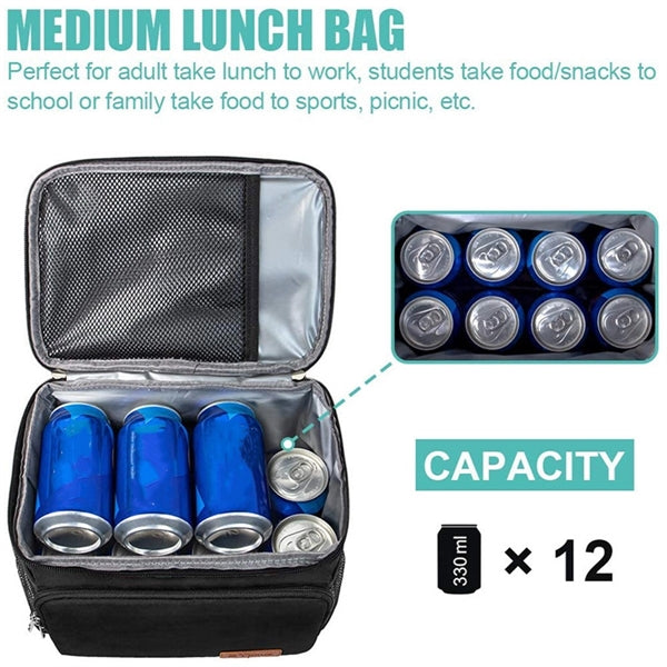 Large Insulated Soft Cooler Lunch Tote Bag