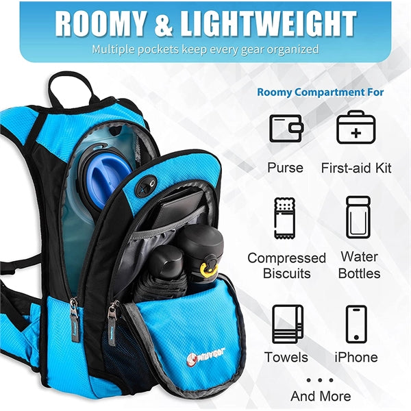 Hydration Backpack with 2L Water Bladder