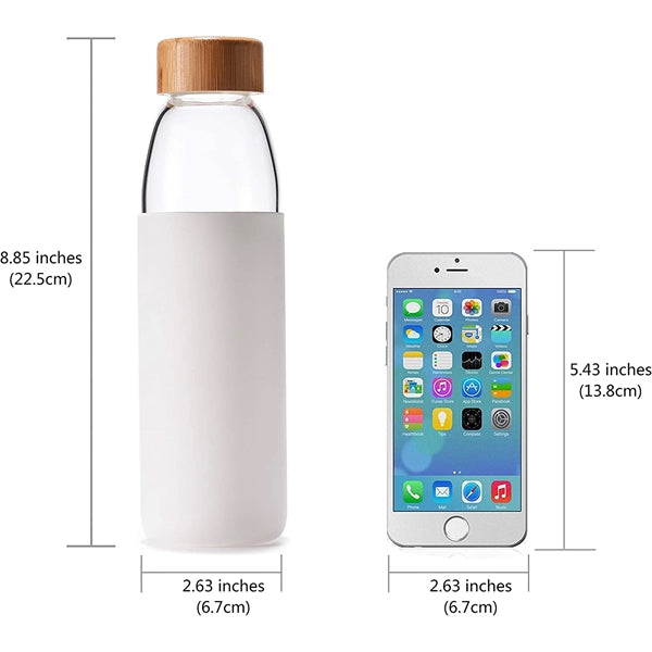 18 Oz Borosilicate with Bamboo Lid