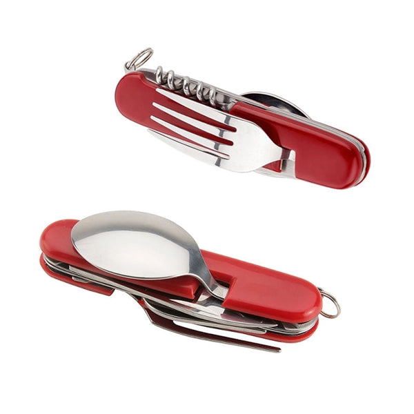 6-in-1 Multi-Function Detachable Camping Flatware Set