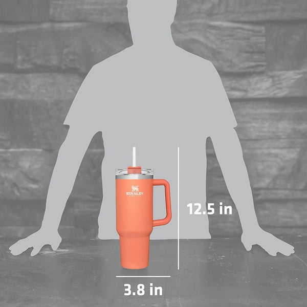 40 Oz. Vacuum Tumbler with Handle & Straw