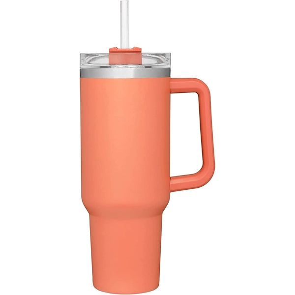 40 Oz. Vacuum Tumbler with Handle & Straw