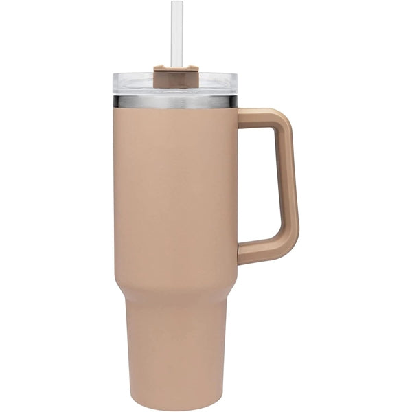 40 Oz. Vacuum Tumbler with Handle & Straw