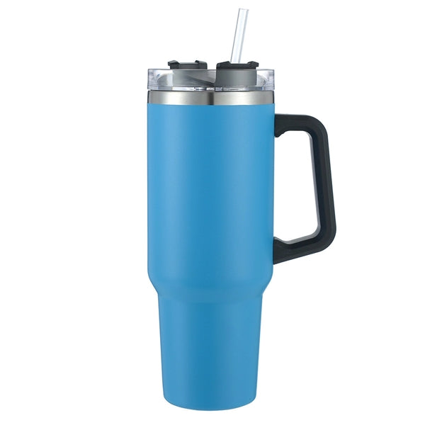 40 Oz. Vacuum Tumbler with Handle & Straw