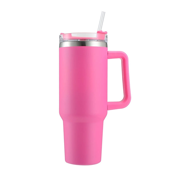 40 Oz. Vacuum Tumbler with Handle & Straw