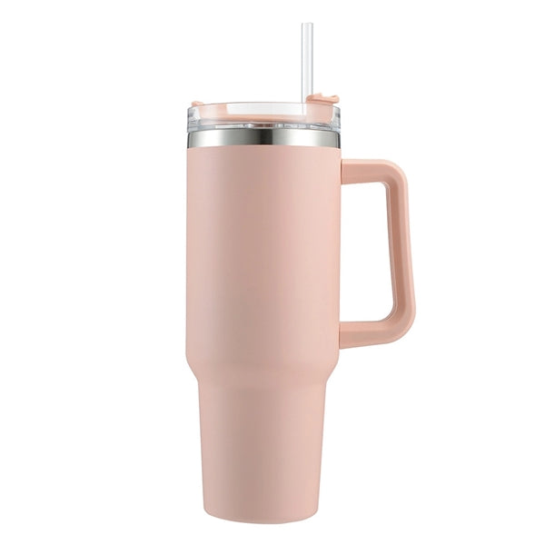 40 Oz. Vacuum Tumbler with Handle & Straw
