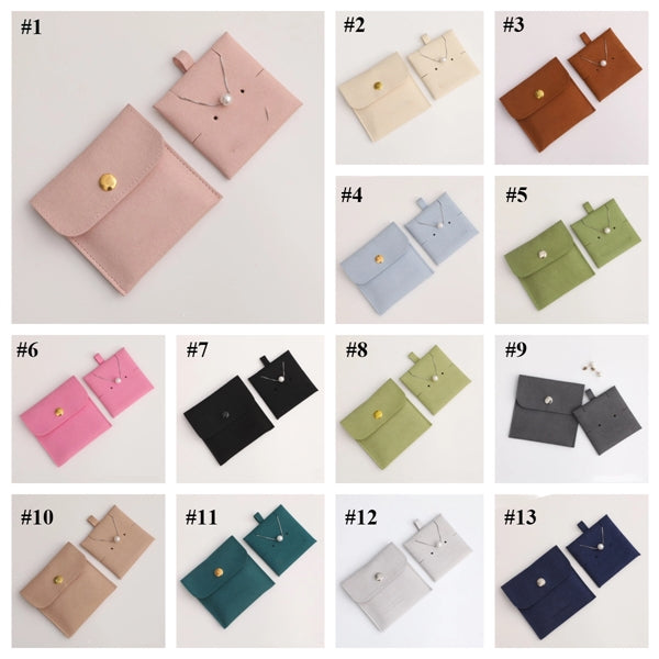 Snap Button Jewelry Pouches