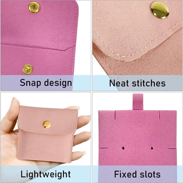 Snap Button Jewelry Pouches