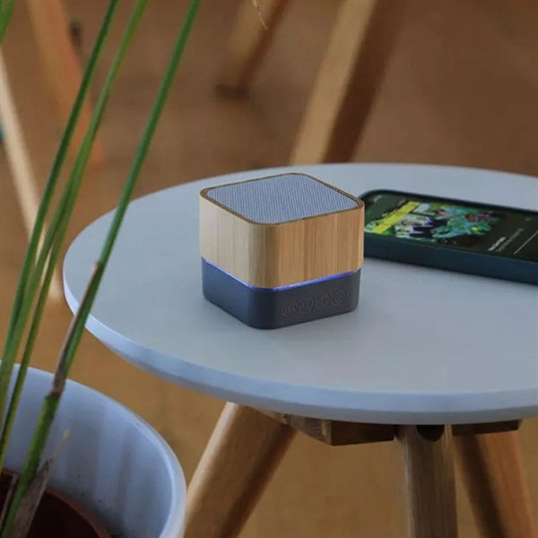 Mini Bamboo Square Portable Speaker