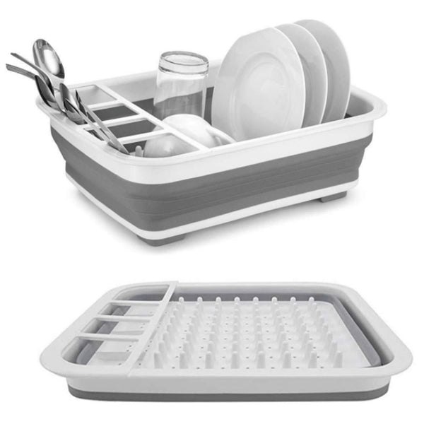 Collapsible Dish Drying Rack Portable Dinnerware Drainer