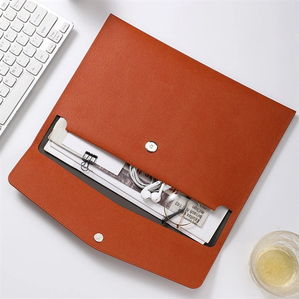 Leather A4 File Holder Business Briefcase Tablet Sleeve
