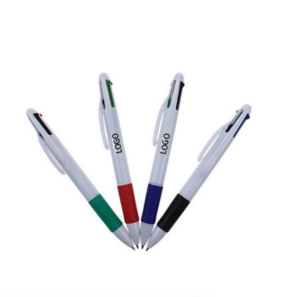 4 Color In 1 Plastic Multicolor Ball Pen