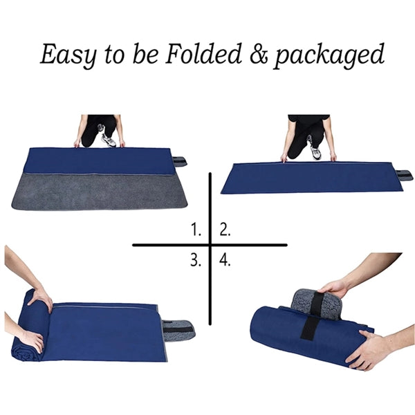 Outdoor Foldable Waterproof Blanket with Sherpa Lining