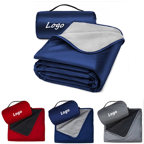 Outdoor Waterproof Foldable Fleece Stadium Thicker Blanket