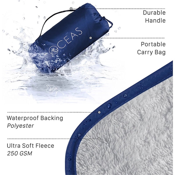 Outdoor Waterproof Foldable Fleece Stadium Thicker Blanket