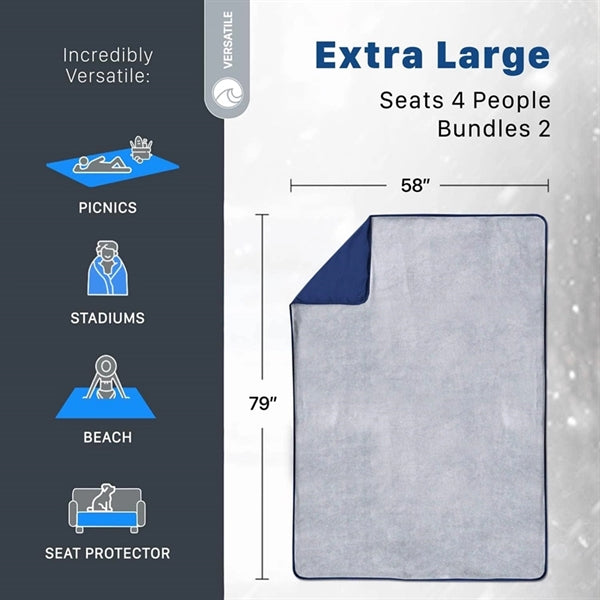 Outdoor Waterproof Foldable Fleece Stadium Thicker Blanket