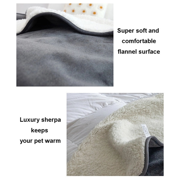 Soft Fleece Waterproof Dog Bed Cover Pet Flannel Blanket