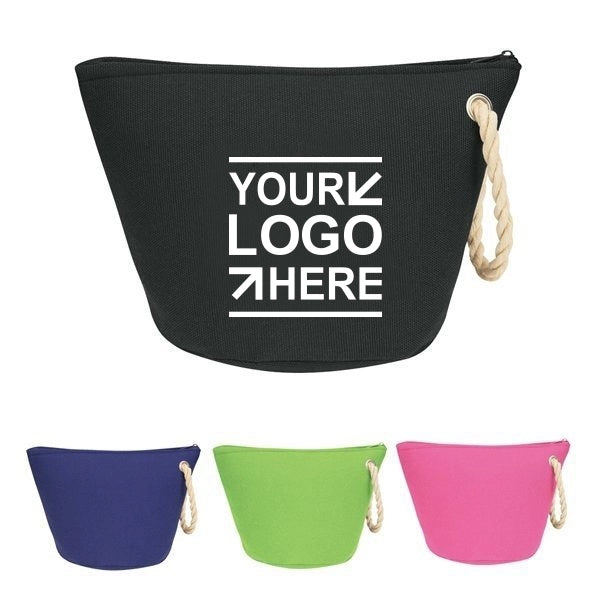 Cosmetic Bag with Rope Strap