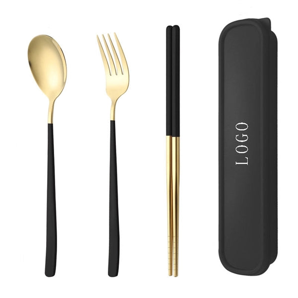 Stainless Steel Tableware Set Of 3 Packing with Plastic Box
