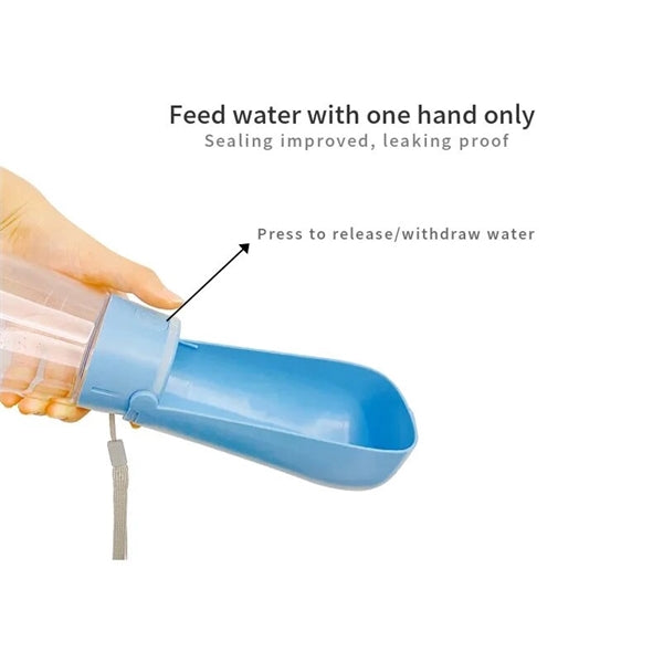 Plastic Portable Foldable Pet Water Bottle for Outdoor Use