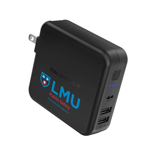 RAVPower 6700mAh Power Bank with Dual USB Wall Charger