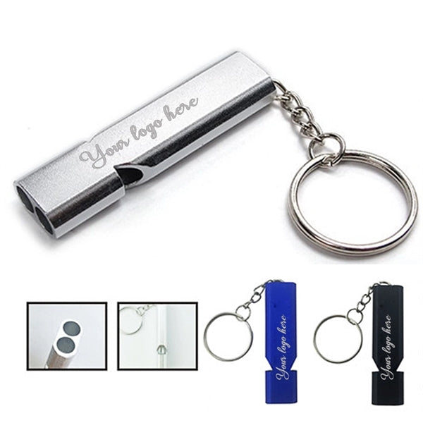 Quick Alert Outdoor Safety Survival Whistle w/Keychain